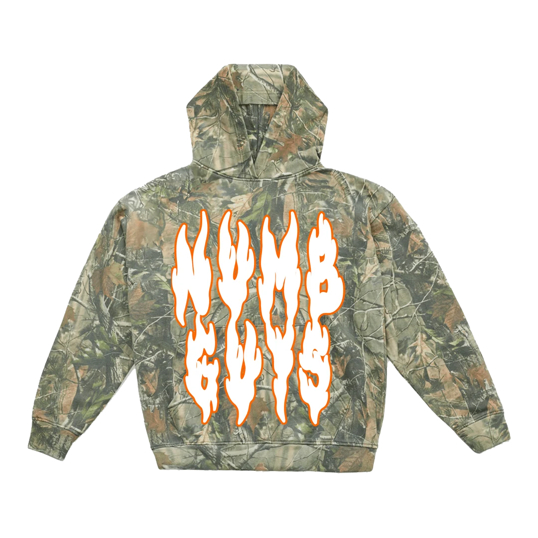 Flames (White/Orange) Hoodie