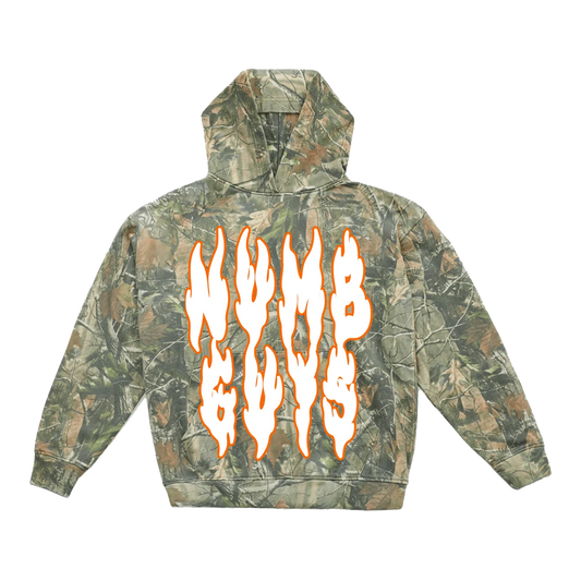 Flames (White/Orange) Hoodie